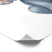 漫画の象のイラストレーション ポスター (角)