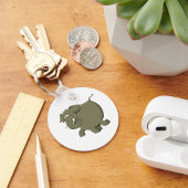 漫画の象の灰色の動物 キーホルダー