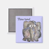 漫画の象のThnxトン磁石 マグネット (正面/裏面)