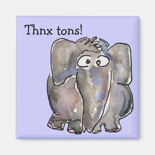 漫画の象のThnxトン磁石 マグネット (正面)