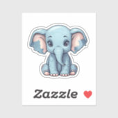 漫画の象 シール (シート)