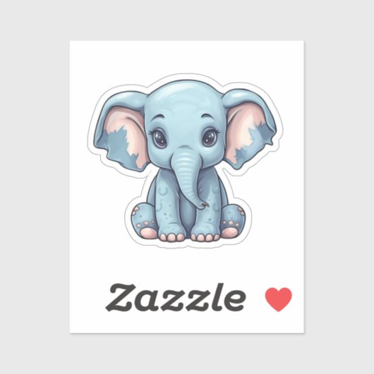 漫画の象 シール (シート)