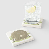 漫画の象 ストーンコースター (横)