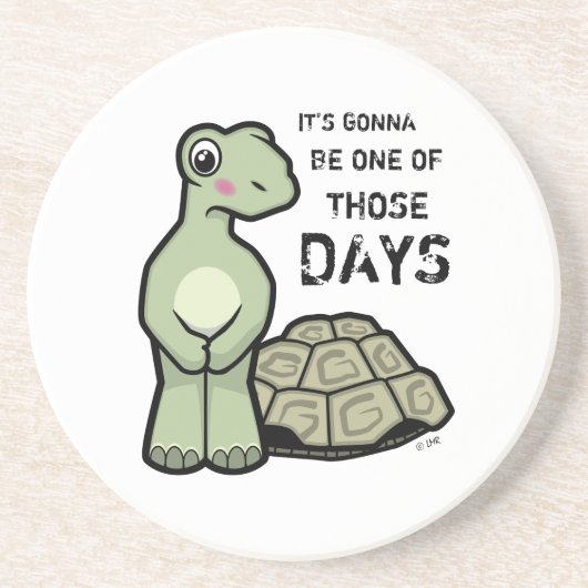 漫画の貝なしのカメ コースター (正面)