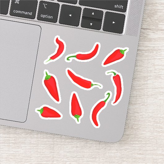 漫画の赤い唐辛子 シール (詳細)