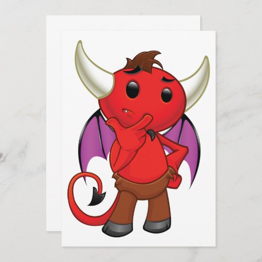 漫画の赤い悪魔の招待状 招待状 (正面/裏面)