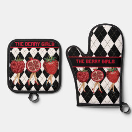 漫画の赤い果実レディース – ザ・ベリーガール 鍋つかみ&鍋敷きセット