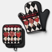 漫画の赤い果実レディース – ザ・ベリーガール 鍋つかみ&鍋敷きセット (正面/裏面)