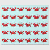 漫画の赤のカニ ラッピングペーパー (フラット)