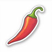 漫画の赤唐辛子 シール (正面)