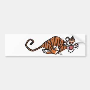 漫画の走タイガーバンパーステッカー バンパーステッカー