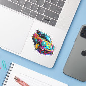 漫画の車のイラストレーション シール (ノートパソコンとiPhone)