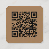 漫画の車の運転インストラクターブラウンビジネスカード スクエア名刺 (裏面)