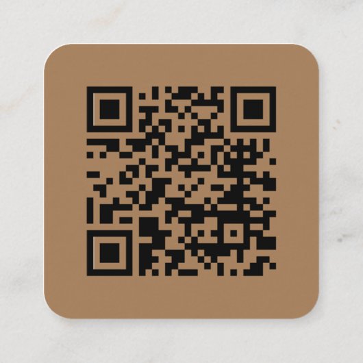 漫画の車の運転インストラクターブラウンビジネスカード スクエア名刺 (裏面)