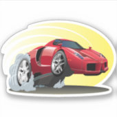 漫画の車 シール (正面)