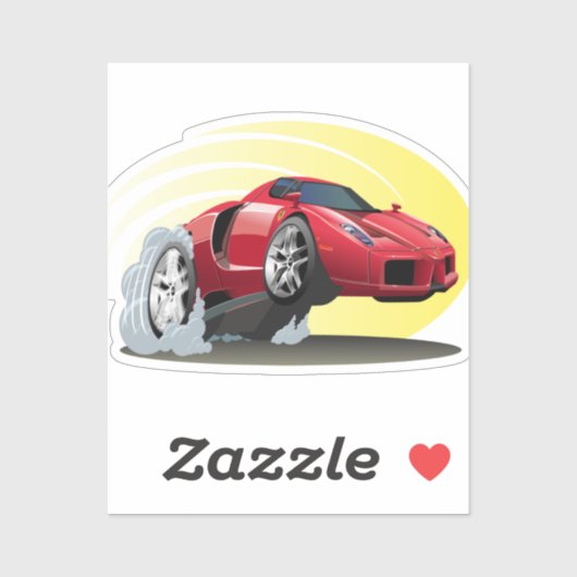 漫画の車 シール (シート)