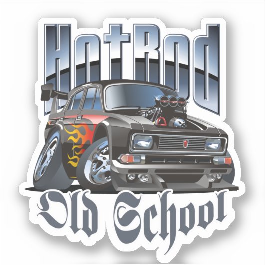 漫画の車 シール (正面)