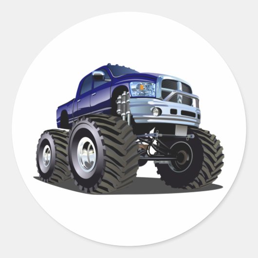 漫画の車 ラウンドシール (正面)