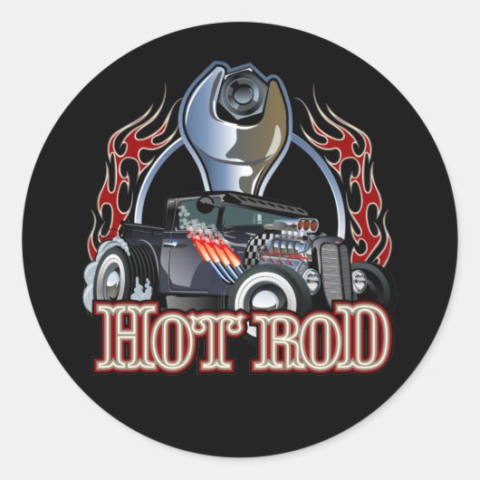 漫画の車 ラウンドシール (正面)