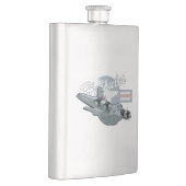 漫画の軍隊飛行機 フラスク (右)