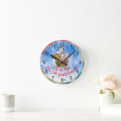 漫画の農場動物は、非常に高いTouchの空を飛ぶ ラウンド壁時計 (ホーム)