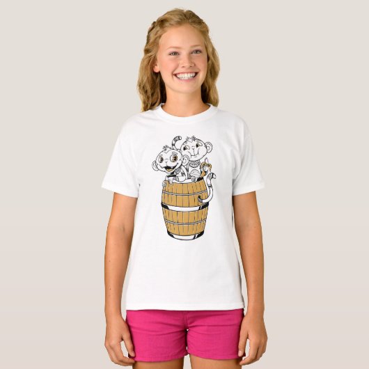 漫画の部族のサル Tシャツ (正面フル)