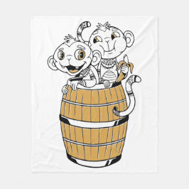 漫画の部族の猿 フリースブランケット