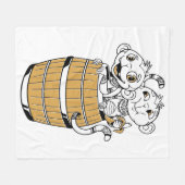 漫画の部族の猿 フリースブランケット (正面(横))