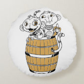 漫画の部族の猿 ラウンドクッション (裏面)