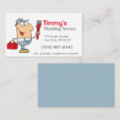 漫画の配管工の男の配管サービス 名刺 (正面/裏面)