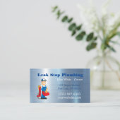 漫画の配管工の男の配管サービス 名刺 (スタンド正面)