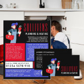 漫画の配管工、配管工、配管 名刺