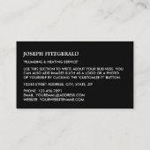 漫画の配管工、配管工、配管 名刺 (裏面)