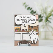 漫画の間違ったフレーバー猫の食品 ポストカード (スタンド正面)