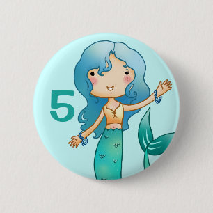 漫画の陽気な人魚の誕生日 缶バッジ