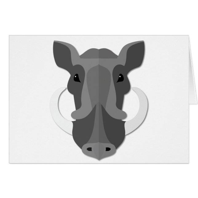 漫画の雄豚の頭部 (正面横)