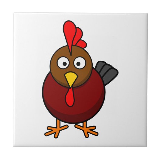 漫画の雄鶏 タイル (正面)