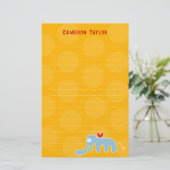 漫画の青い象の子供たちドットありがとう 便箋 (スタンド正面)