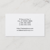 漫画の音声バブルの傷 名刺 (裏面)