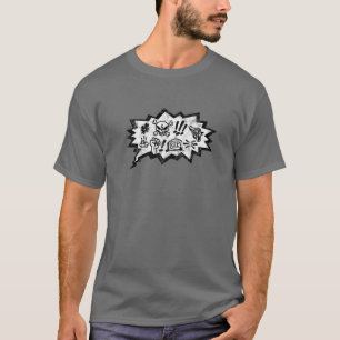 漫画の音声バブルCursesリップスカルおもしろい諺 Tシャツ