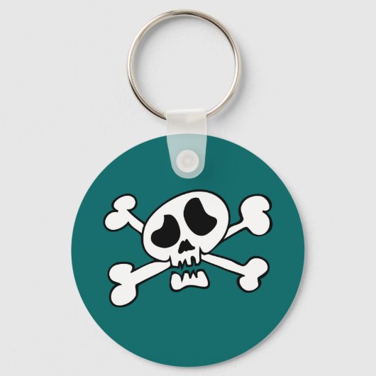 漫画の頭のスカル キーホルダー (正面)