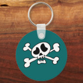 漫画の頭のスカル キーホルダー (正面)