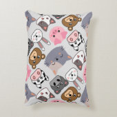 漫画の頭のパターン.wオフホワイトBG アクセントクッション (裏面(縦))