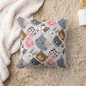 漫画の頭のパターン.wオフホワイトBG クッション (ブランケット)