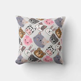 漫画の頭のパターン.wオフホワイトBG クッション