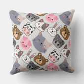 漫画の頭のパターン.wオフホワイトBG クッション (裏面)