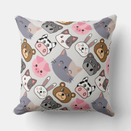 漫画の頭のパターン.wオフホワイトBG クッション
