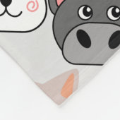 漫画の頭のパターン.wオフホワイトBG フリースブランケット (角)