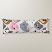 漫画の頭のパターン.wオフホワイトBG ボディピロー (裏面)