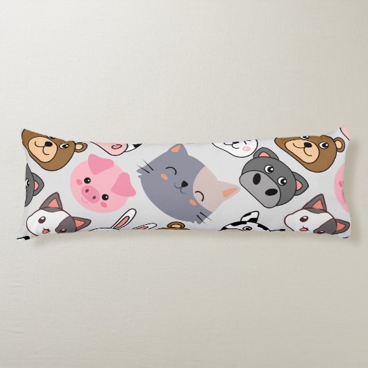 漫画の頭のパターン.wオフホワイトBG ボディピロー (正面)